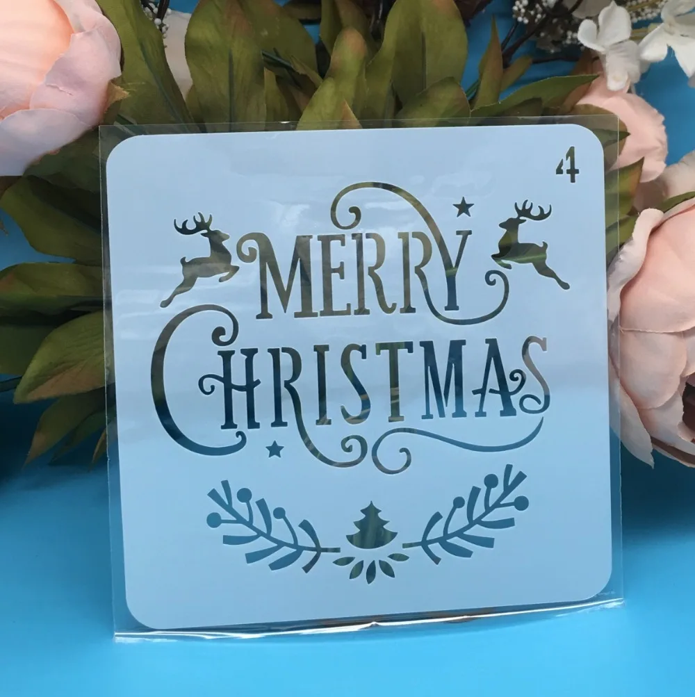 

New 5inch Christmas Deer Tree DIY Layering Stencils Wall Paint Scrapbook Coloring Embossing Album Decorative Paper Card Template