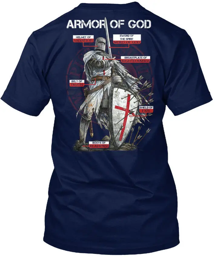 Отличный подарок футболка Armor of God 2019 модные круглые мужские футболки с коротким