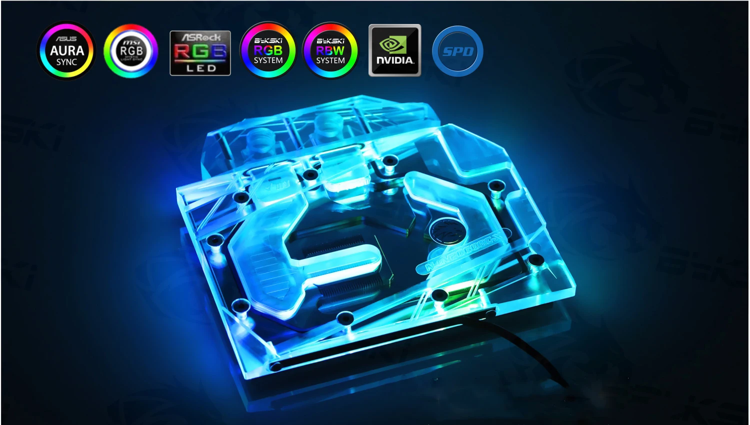 Водоблок Bykski для GIGABYTE RTX2060 Mini ITX OC 6G(GV-N2060IXOC-6GD) rev1.0/RTX2060 UDV OC D6 6GB радиаторный блок/RGB AURA