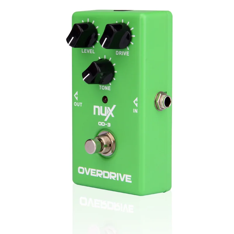 NUX OD-3 Overdrive педаль эффектов для электрогитары Ture Bypass Green Высококачественная гитарная педаль эффектов