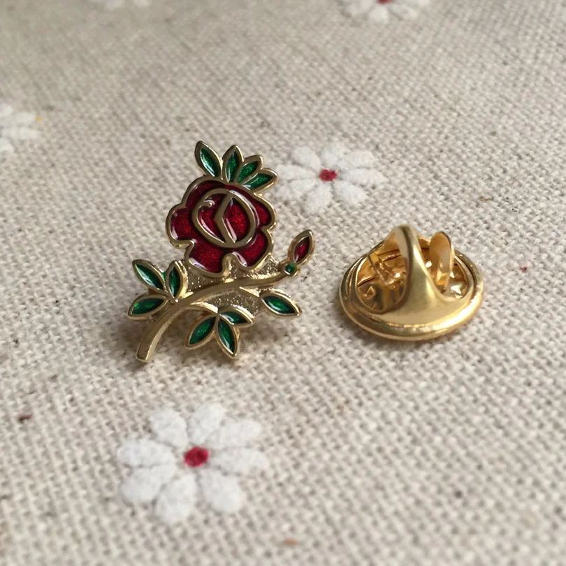 

10pcs cute small soft enamel lapel pin badge rose personality unique pins brooches flower pins brooch metal freemanry masonic