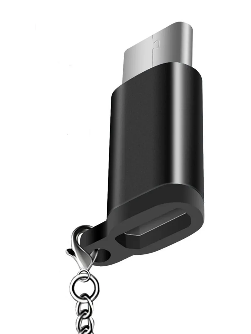Robotsky type C OTG адаптер Micro USB для type-C конвертер type c кабель зарядного устройства для huawei P20 samsung Galaxy S8 S9 Plus - Цвет: Black
