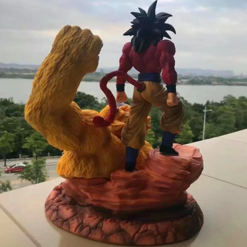 Экшн-фигурка Dragon Ball Son Goku Kakarotto Super Saiyan 4 статуя супер воина GK украшение с крупными