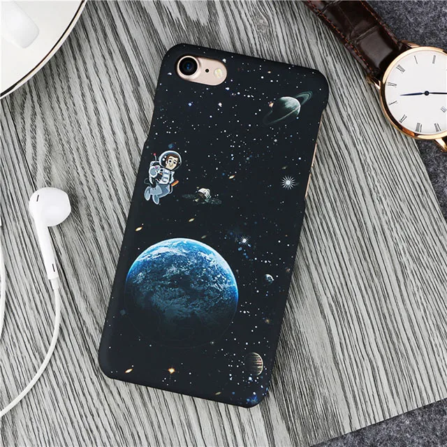 Style 6 Милый дирижабль планета Луна Чехол для телефона для iphone XS Max X XR 8 7 6 6S Plus 5 5S SE чехол мультфильм Пары чехол s Жесткий PC Capa - Цвет: Style 6