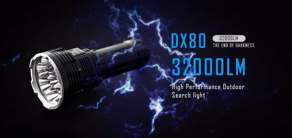 IMALENT DX80 поисковый фонарь 8* CREE XHP70 светодиодный фонарик с максимальным 32000 люменом дальность луча 806 м с перезаряжаемой батареей