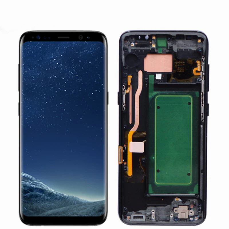 С надписями «Original» и «ожог-тени Дисплей для Samsung Galaxy S8 G950F G950U S8 плюс ЖК-дисплей G955 G955F ЖК-дисплей с Экран сенсорный экран с рамкой