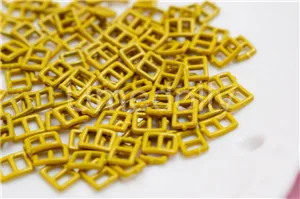 YELLOW 20 50 100 шт. Мини-кнопка Tri-скользящая Пряжка 3 мм ультра-маленькая пряжка для ремня BJD Blyth кукольная одежда DIY обувь Пряжка аксессуары - Цвет: YELLOW
