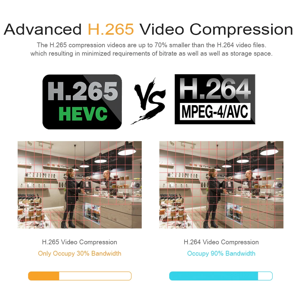 Hiseeu 1080P 3 6 мм POE IP камера Onvif H.265 2.0MP аудио запись IP66 Водонепроницаемая наружная