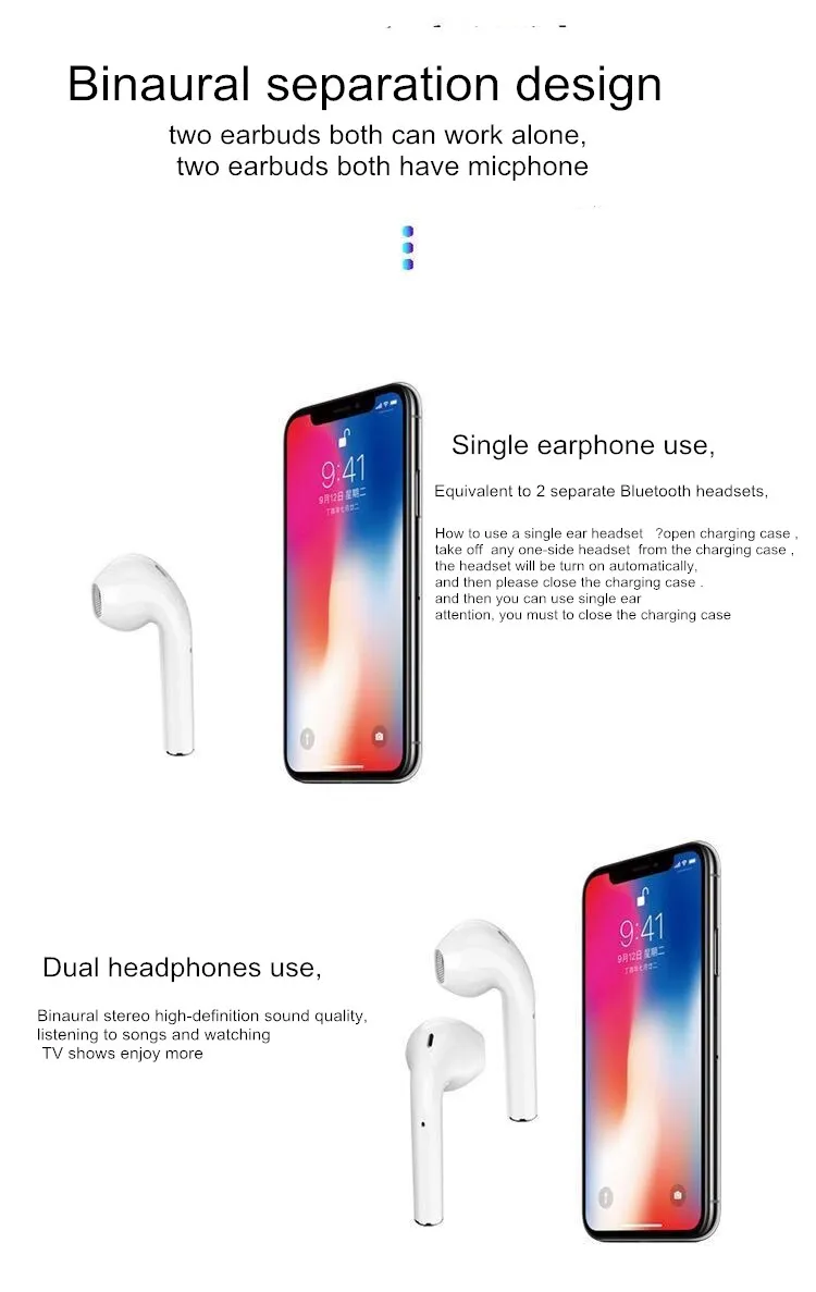 I88 tws Bluetooth наушники беспроводные с сенсорным управлением 3D объемный звук и