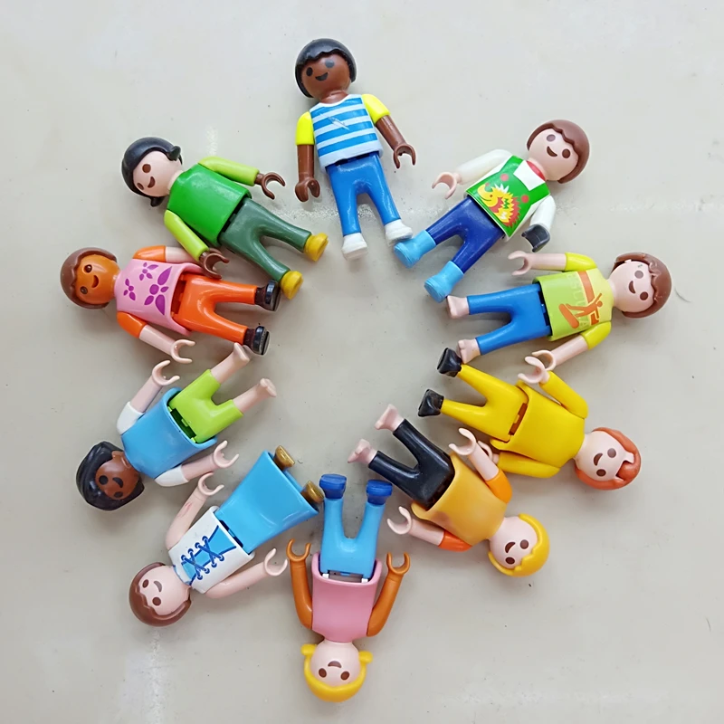 5 шт. случайный отправлен рисунки из мультфильма ПВХ оригинальный playmobil фигурки