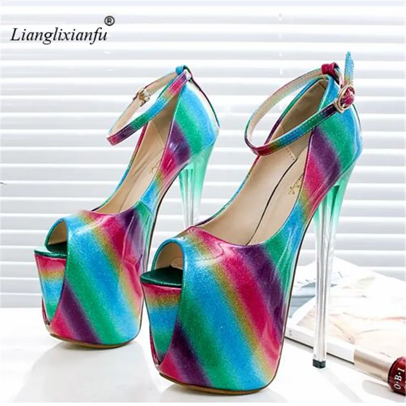 Женские туфли на шпильках 19 см большие размеры: 34 49 50|thin heels|sexy stilettobuckle shoes |