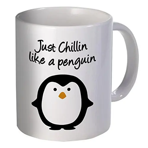 Забавная кофейная кружка Just Chillin как Пингвин 11 унций|Кружки| |