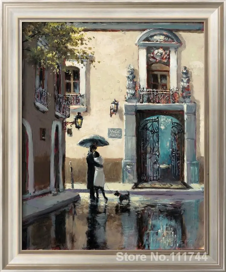 

Cafe paintings Boulevard Hotel by Brent Heighton canvas art High quality Hand painted