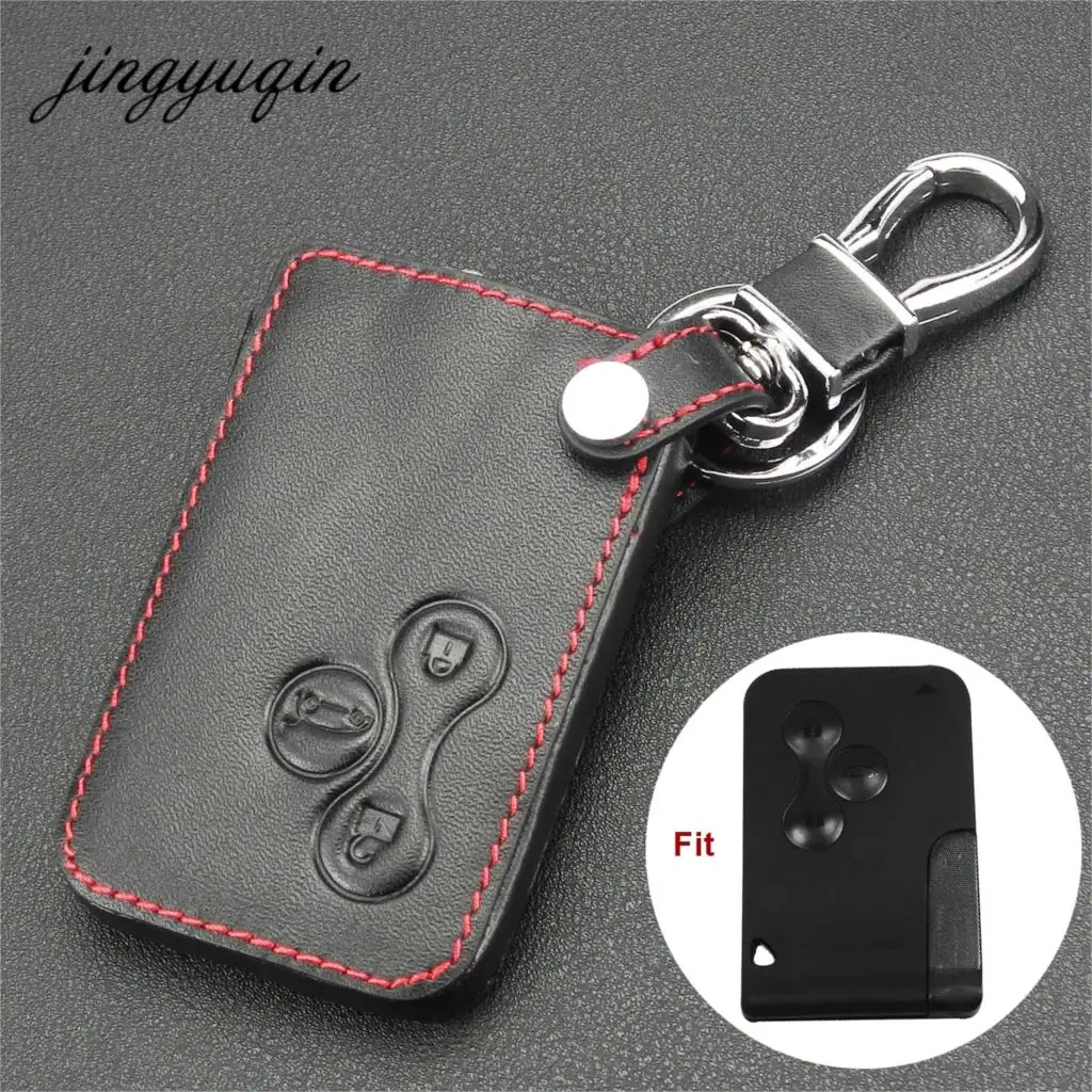 Jingyuqin Smart Key кожаный чехол для Renault Megan R.S. Живописный защитный чехол для автомобильного ключа