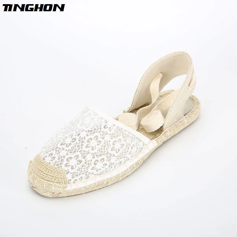 New Summer Women Espadrilles Ankle Strap Platform Sandals Lace Flower up Flat 35-43 | Обувь