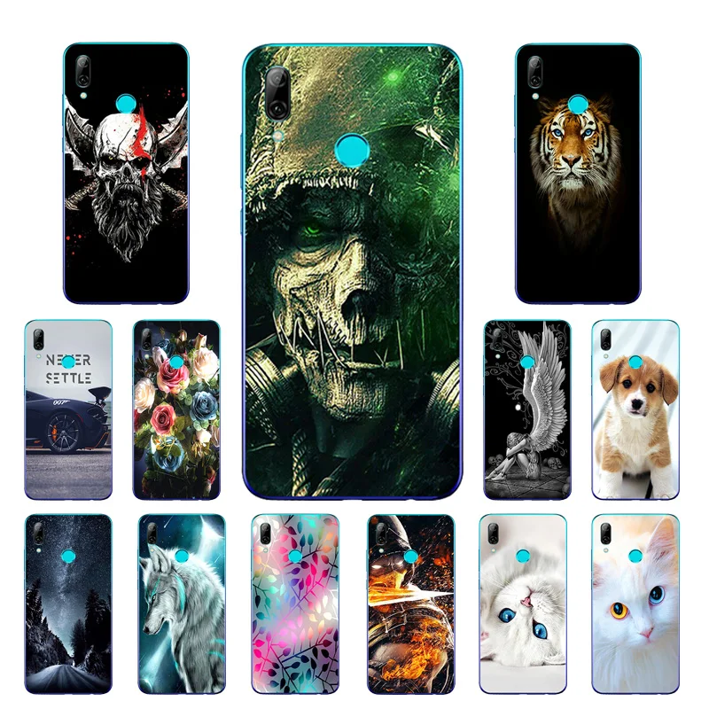 For Huawei P Smart 2019 Case Cover Silicone Soft TPU Painted Back PSmart Phone Coque Transparent Shell |