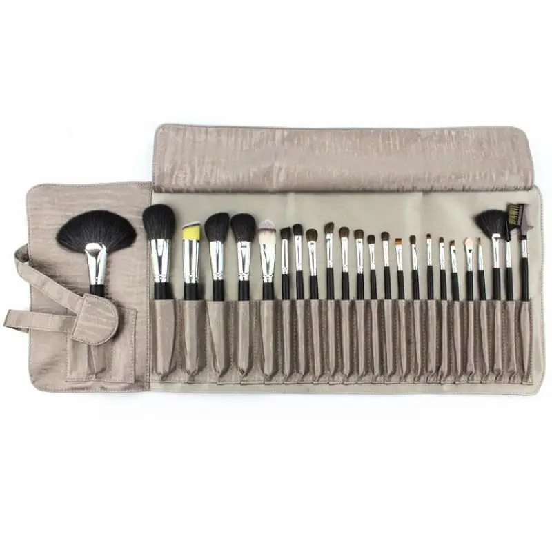 

high quality animal pony hair eyes brush tools goat hair powder brush kits 24pcs cosmetic brush set