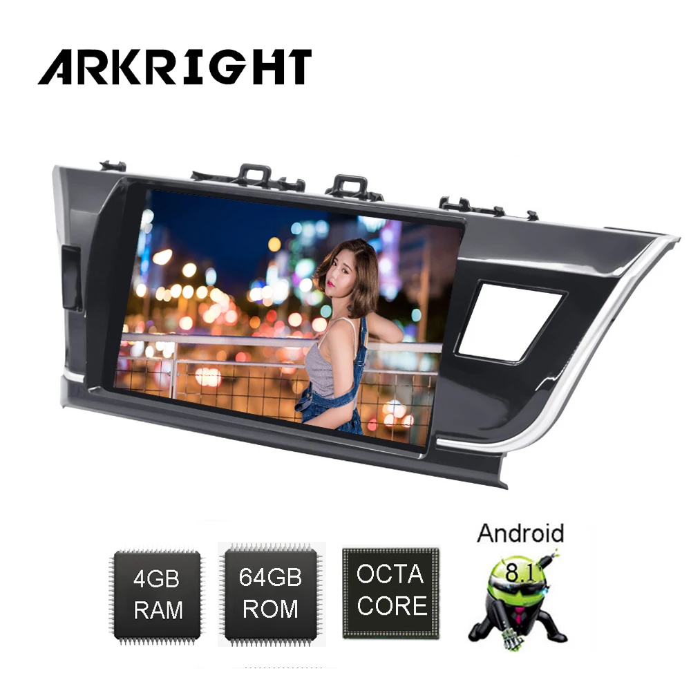 Автомобильный радиоприемник ARKRIGHT 10 1 ''с GPS системой Android 8 автомобильная