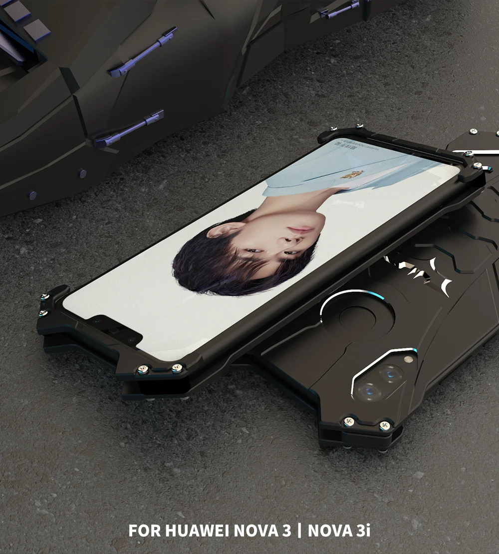 Металлический корпус для huawei Nova 3 алюминиевый защитный чехол для huawei Nova 3i Бэтмен противоударный чехол для телефона