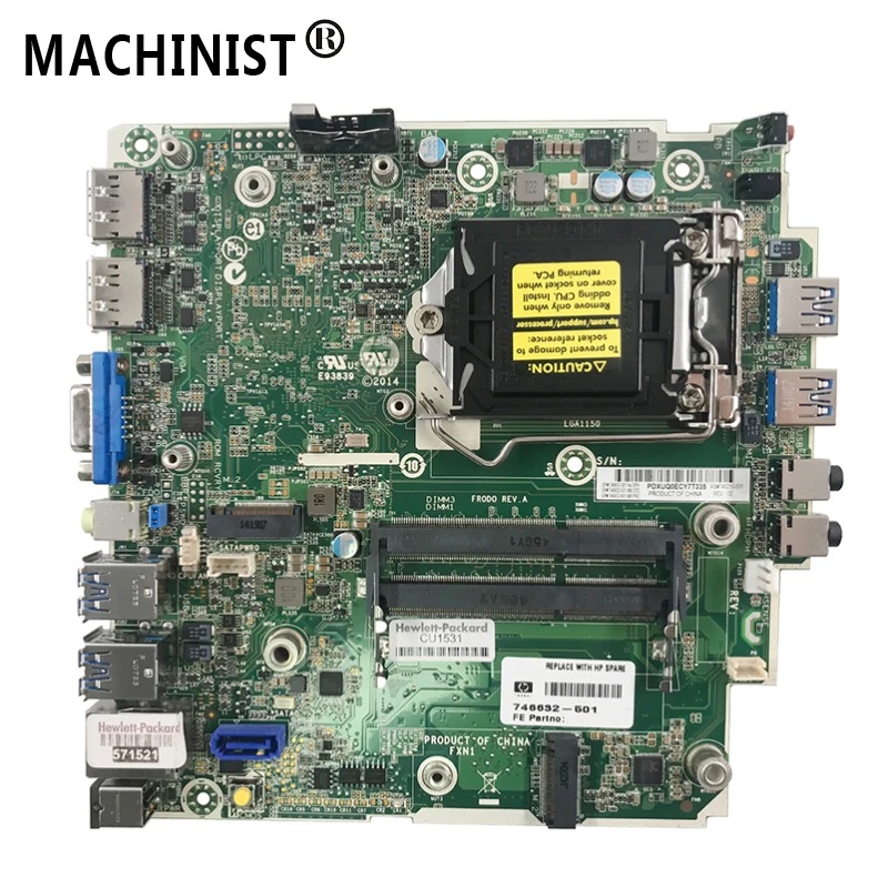 Оригинальная материнская плата для HP 600 G1 DM Q87 LGA 1150 DDR3 746219 001 746632 501 601 Бесплатная