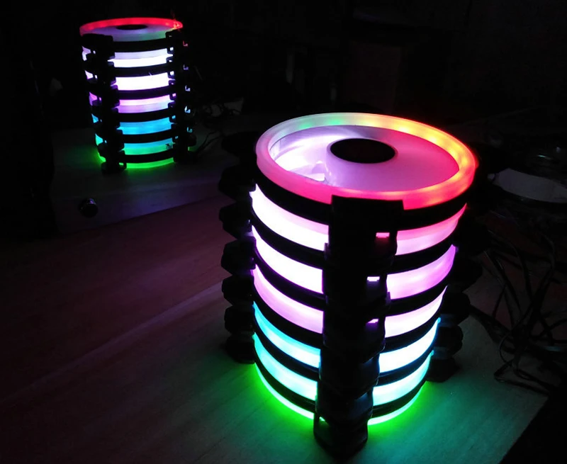 Горячий RGB Аврора охлаждающий вентилятор 120 мм 6Pin контроллер Светодиодная лента кольцо для компьютера кулер воды великолепный цвет регулируемый вентилятор радиатора