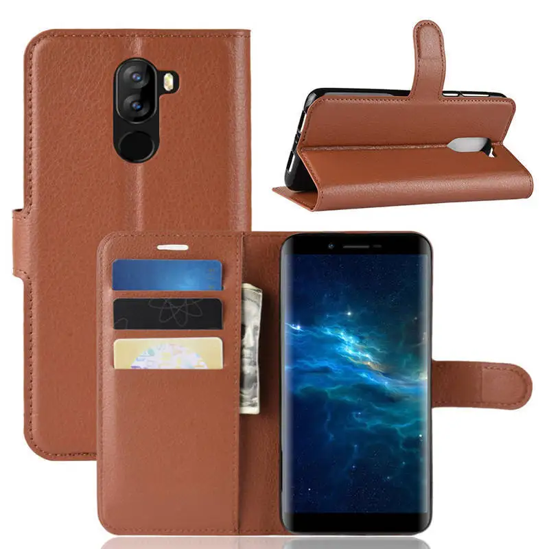 DOOGEE X60L чехол 5 дюймов кошелек Обложка на заднюю панель из искусственной кожи для