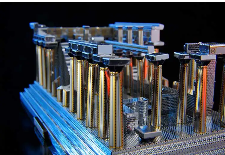 Microworld 3D металлическая головоломка Athenaeum, строительная модель, сделай сам, лазерная резка, головоломка, модель, подарок для взрослых, развивающие игрушки, настольный дисплей