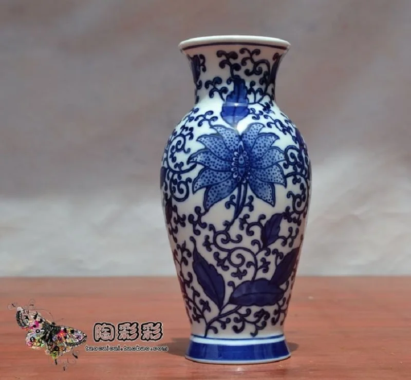 The blue and white porcelain vase Vase Decoration wall decoration small Chinese Home Furnishing decorations | Дом и сад