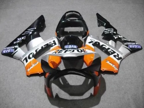 Литья под давлением обтекателя комплект для Honda CBR900RR 929 00 01 CBR 900RR 2001 2000 CBR900 ABS оранжевый серебро обтекатели комплект+ 7 подарки HM19