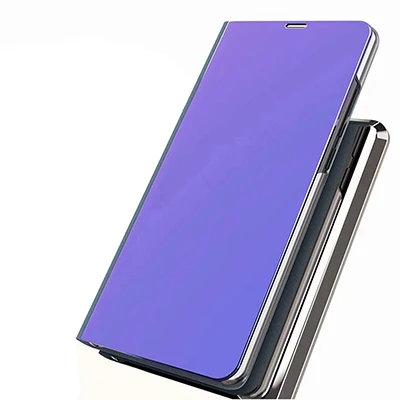Purple Blue Роскошный прозрачный зеркальный умный чехол для Xiaomi Redmi Note 7 8 6 Pro 4X 7A 6A A3 A2 Lite A1 5X чехол на Redmi Note 8 Pro откидной Чехол - Цвет: Purple Blue