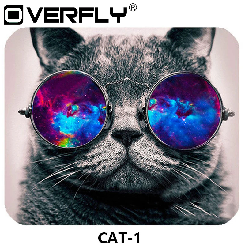 Overfly коврик для мыши милый кот картинка Противоскользящий ноутбук ПК мышки