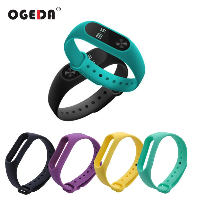 1 шт. сменный ремешок для mi Band 2 на запястье силиконовый цветной умный Браслет Xiaomi