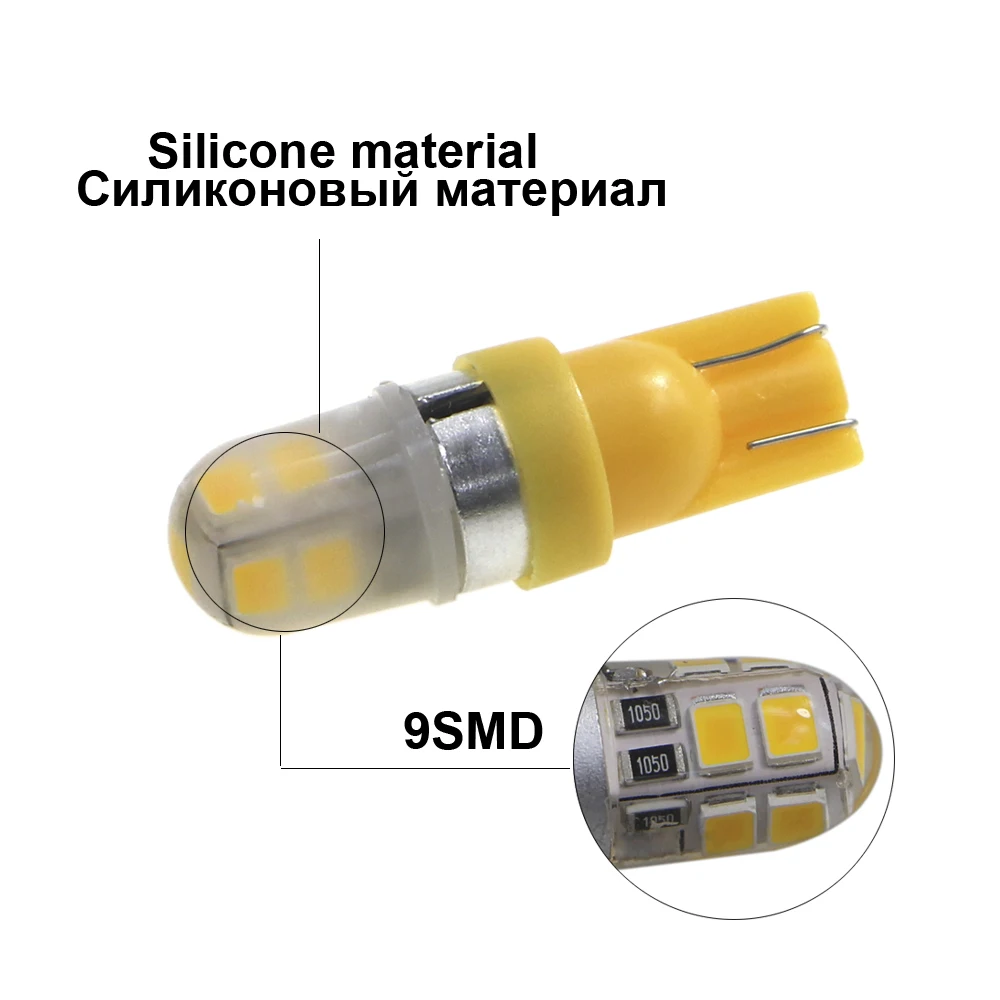 Светодиодные лампы KEIN t10 W5W 2835 9SMD для автоматического чтения боковые клиновидные