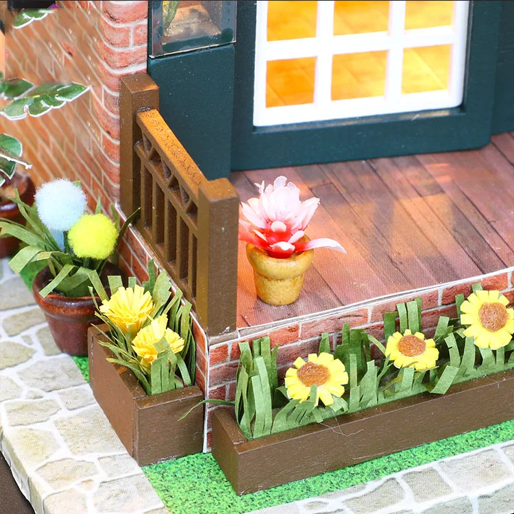 Собирать деревянные миниатюрные Diy кукольный домик мебель кукольный дом Миниатюрные головоломки ручной работы наборы игрушек для детей подарок на день рождения