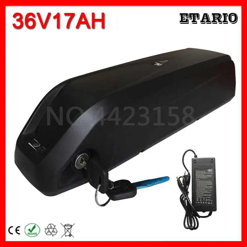 US EU NO tax 36V electric Bicycle Battery 17AH hailong use for Panasonic cell lithium ebike and 42V 2A Charger | Спорт и развлечения