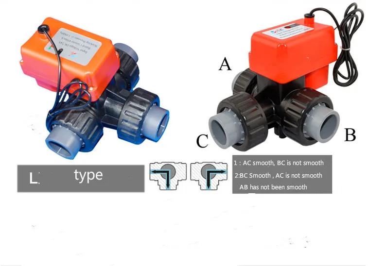 DC12V DC24V 3-ходовой клапан керамический сердечник электрический шаровой