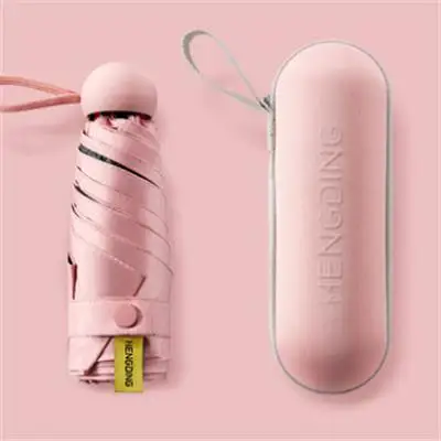 Pink Только Jime, Мини Портативный Зонт от дождя, Женский и складной зонт от солнца, женский модный Водонепроницаемый мини зонт, дождевик - Цвет: Pink