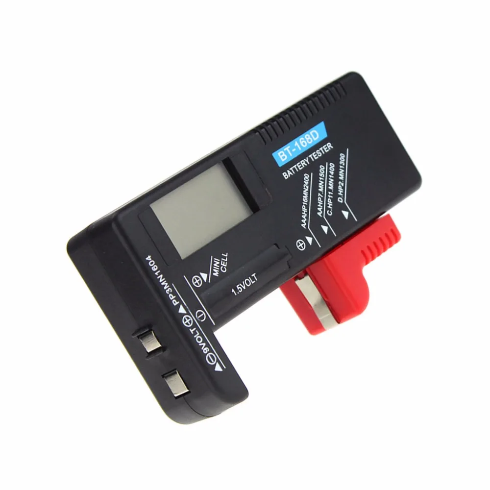 Универсальный цифровой с ЖК-дисплем AA/AAA/C/D/9 V/1 5 V Кнопка батарея Вольт тестер BT-168D |
