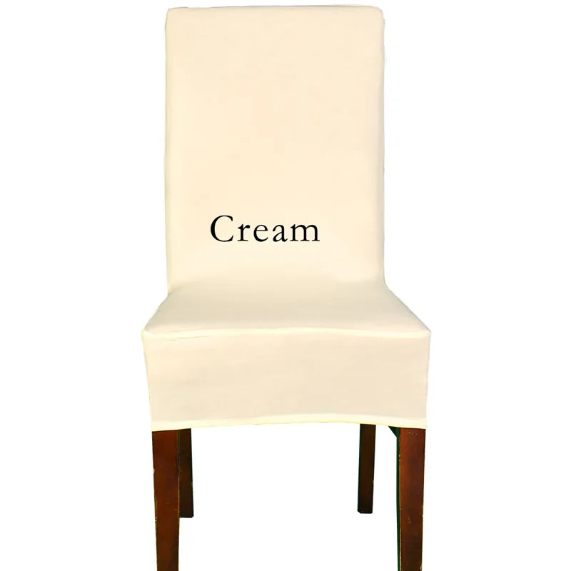 Cream 1 шт. растягивающиеся чехлы для сидений большая рекламная акция популярная дешевая машина spandex моющиеся чехлы для стульев для отеля, столовой, украшения дома - Цвет: Cream