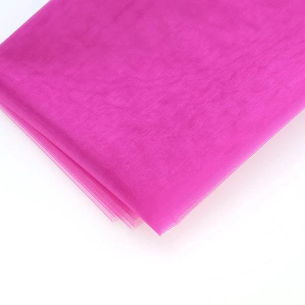 fuchsia 10/20 Вт, 30 Вт, м/лот кристально чистая тюль из органзы, рулон ткани, хороший подарок на день рождения, свадьбу, вечерние для художественного оформления ногтей, ручная работа Ширина 75 см - Цвет: fuchsia