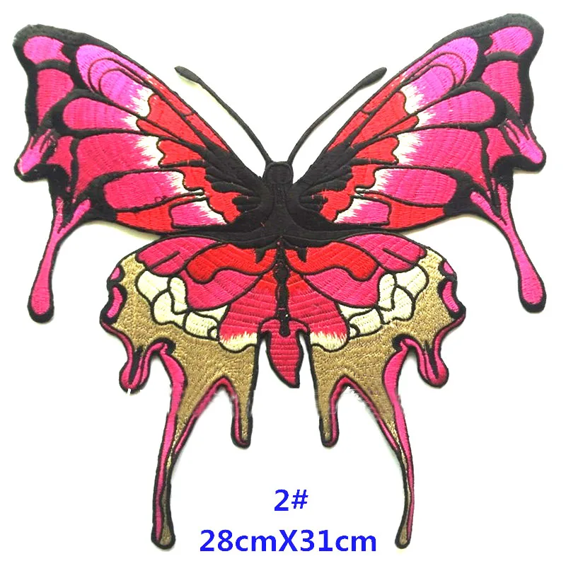 Большой патч бабочка вышитые патчи железо для одежды пришитые футболки модный