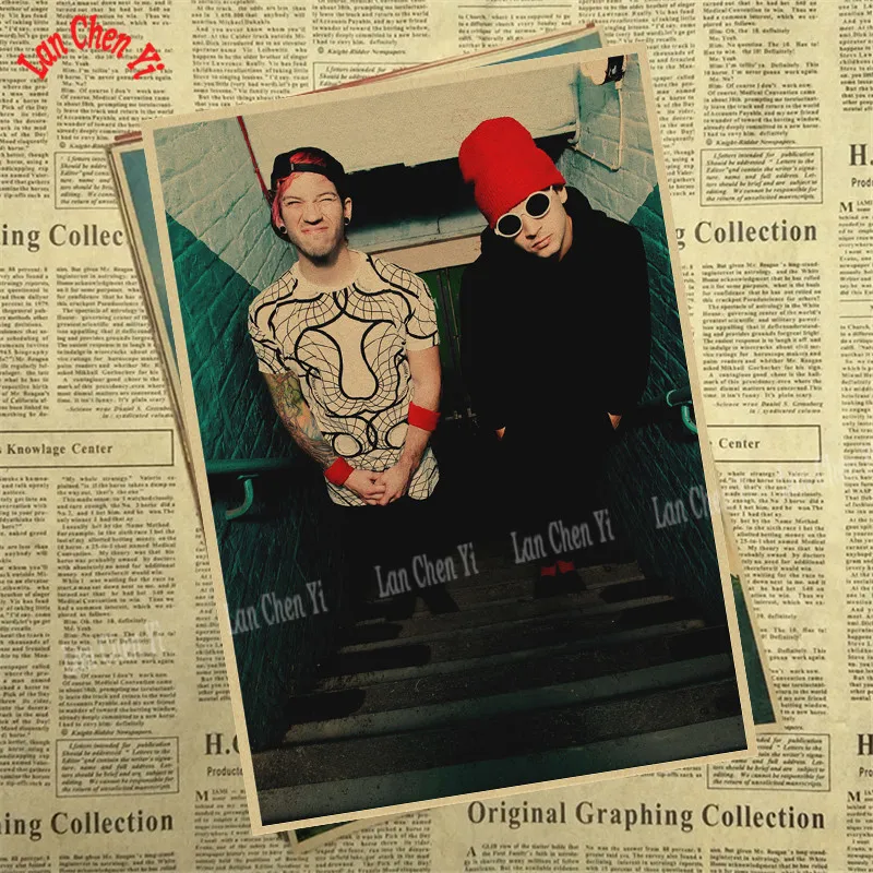 Плакат Twenty One Pilots Ностальгия в стиле ретро плакат из крафт бумаги постер для