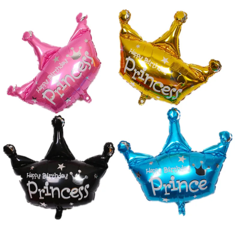 1 шт. Большие шарики короны принцессы креативный большой алюминиевый