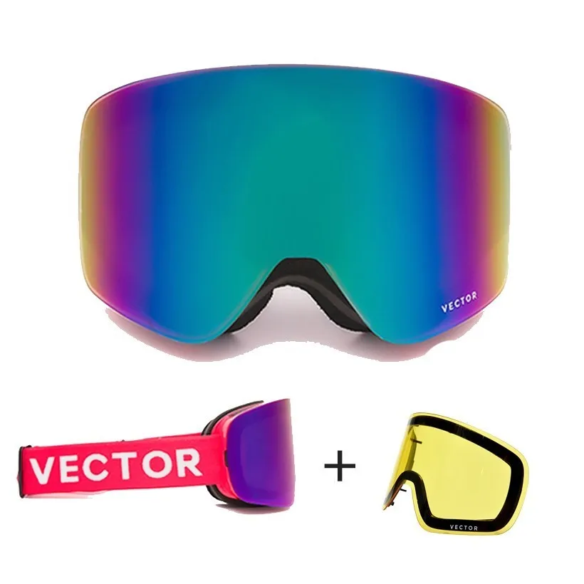 Red OTG лыжные очки, снежные очки, мужские, Skibrille, противотуманные покрытия, скейтборд, сноуборд, катание на лыжах, женские солнцезащитные очки, для улицы, Зимний спорт - Цвет: Red