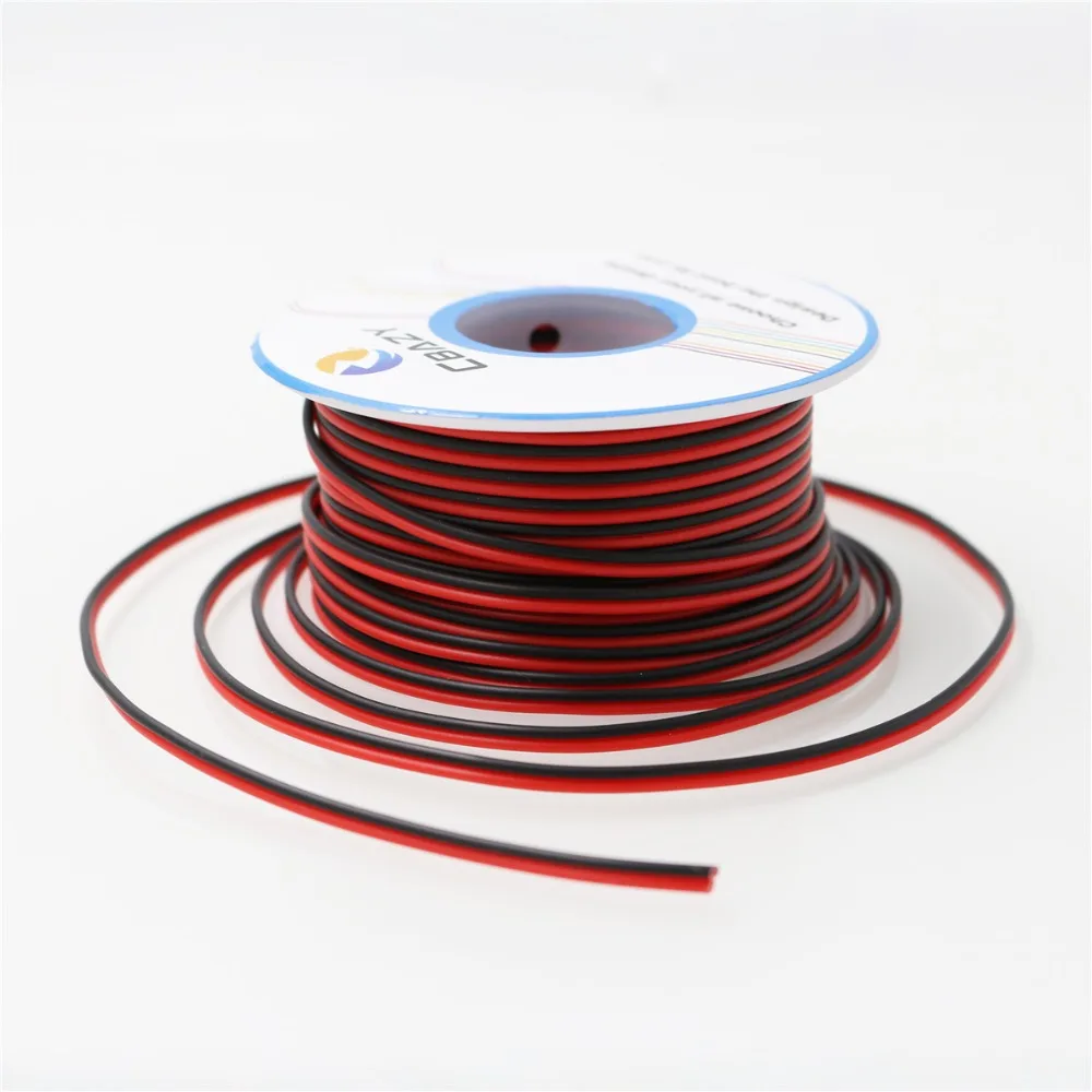 Кабель-удлинитель CBAZY 20AWG 2pin красный черный провод 20ga 2 провода 300 В 8 метров/26 фута |