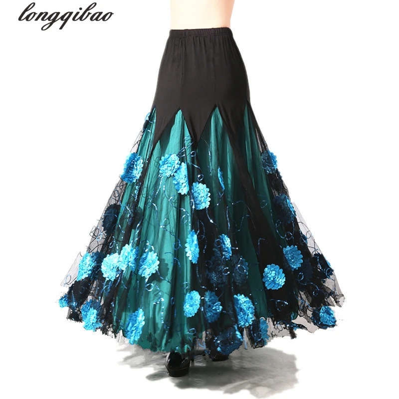 Юбка для латинских бальных танцев с блестками | Тематическая одежда и униформа