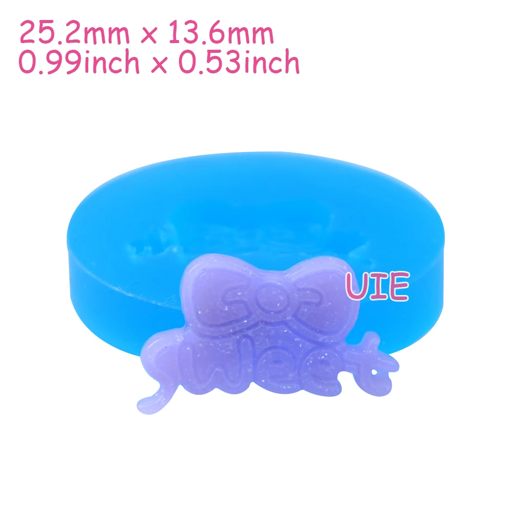 PYL740U 25.2mm SWEET Bow Silicone Mold - for Fondant Cupcake Topper Candy Chocolate Baking Tools Cookie Biscuit Resin Clay | Дом и сад