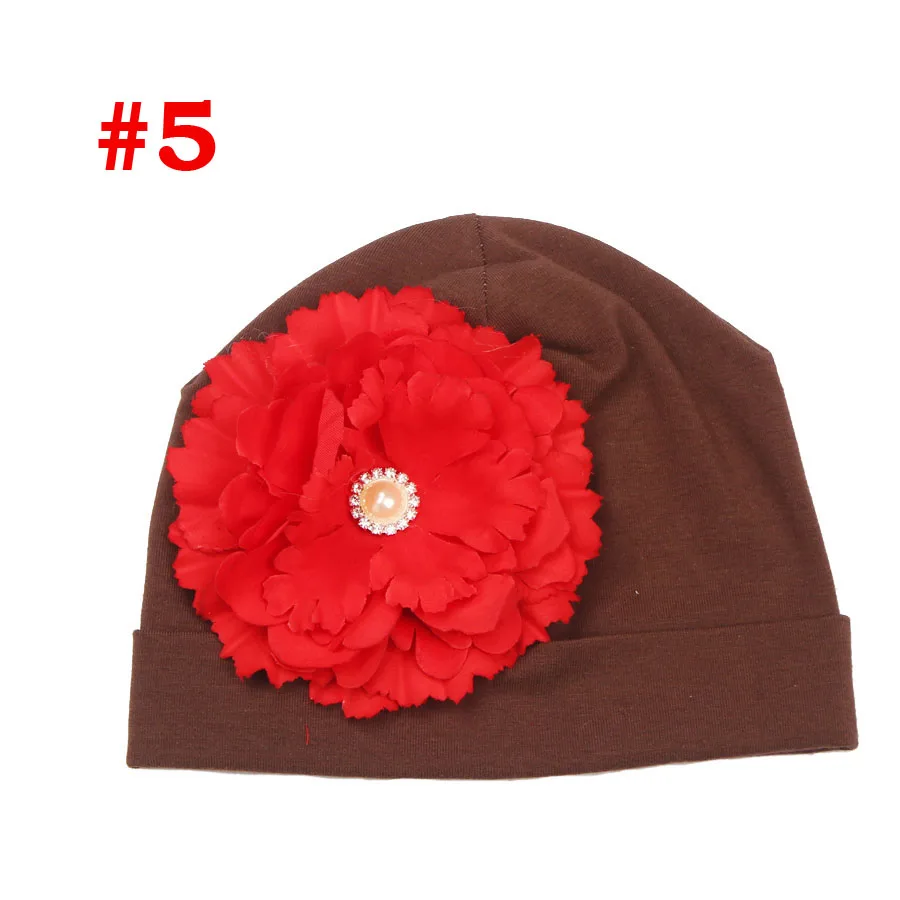 Baby Girl Cotton Hat Spring Autumn Infant Beanies Cap Candy Color Newborn Flower Toddler Hair Accessories SW164 | Детская одежда и