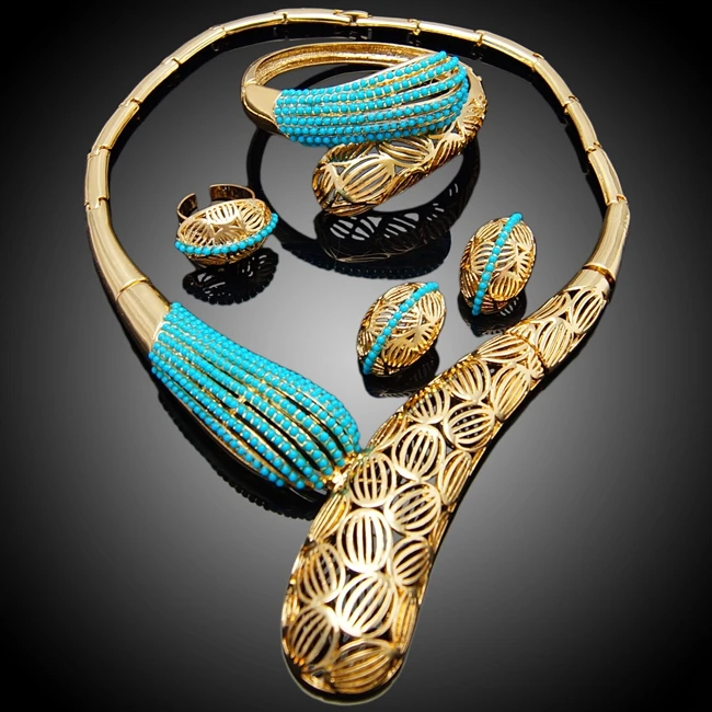 Бесплатная Доставка буле 18 К позолоченные африканский комплект ювелирных