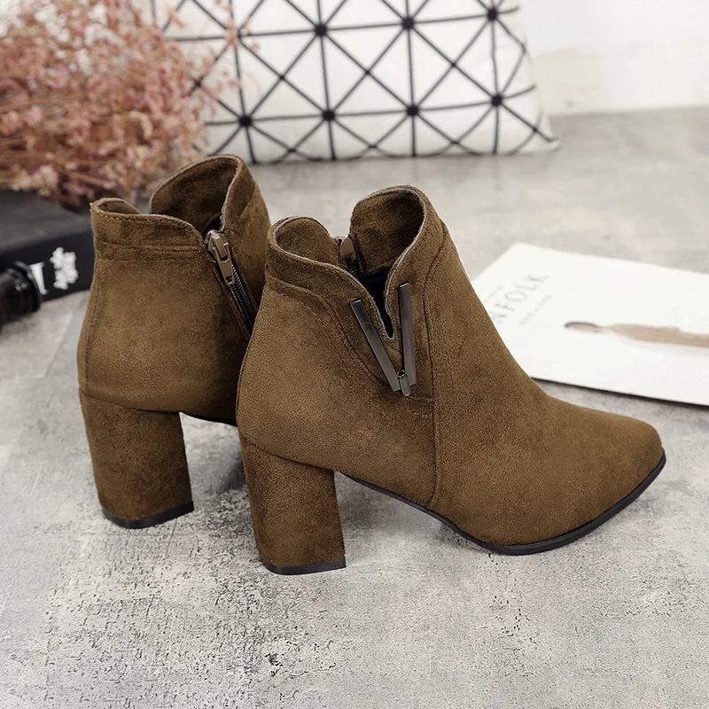Size34 40 2020 новые модные брендовые женские ботильоны зимняя Осенняя обувь уличные